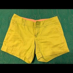 Lilly Pulitzer lime green Callahan shorts size 2